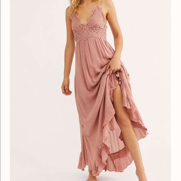 RESTOCK! Free People Adella Maxi Dress Rose pink - Picture 2 of 9